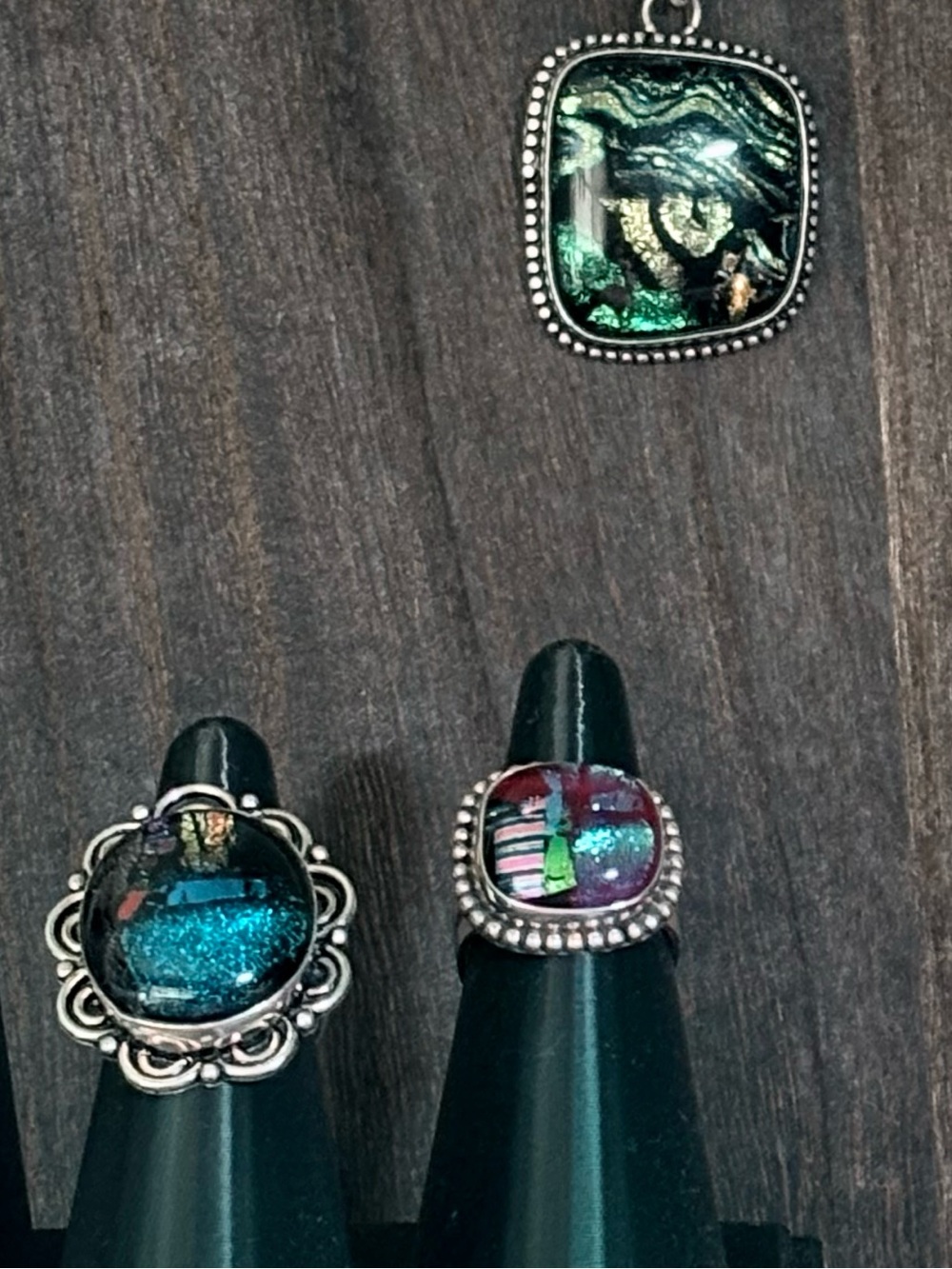 DICHROIC Glass Murano Jewelry Set
